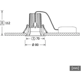 LTS Licht & Leuchten Einbaustrahler 12W schwarz VTRS 12.0530.60