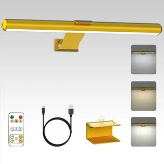 Starxing Kabellose Bildleuchte mit Fernbedienung, 2 in 1 Bild Beleuchtung Wiederaufladbare mit 3 Beleuchtungsmodi, LED Magnetisch Dart Lampe mit Timer, Akku Bilderleuchte für Malen Foto Portrait