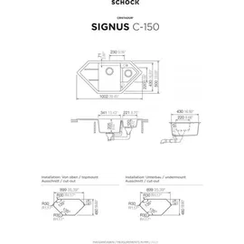 Schock Signus C-150 Einbau bronze + Excenterbetätigung