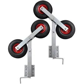 vidaXL Bootstrailer-Stützen Doppelrad 59-84 cm