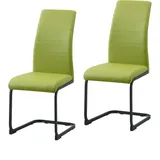 Hti-Living HTI-line Schwingstuhl 2er Set PU grün