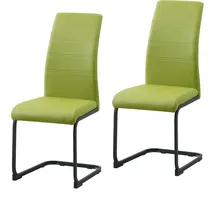 Hti-Living HTI-line Schwingstuhl 2er Set PU grün