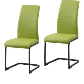 Hti-Living HTI-line Schwingstuhl 2er Set PU grün