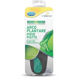 SCHOLL In-Balance Fußgewölbe-Fußbett, Schmerzlinderung, orthopädische Einlegesohlen für flachen Fuß, Einlegesohlen mit stoßdämpfendem Gel mit doppelter Schicht mit flexibler Unterstützung, Größe M