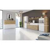 Möbel Kraft Highboard Soft-Close ¦ weiß ¦ Maße (cm): B: 166 H: 132 T: 40.0