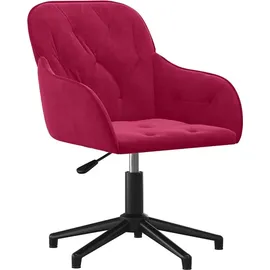 vidaXL Bürostuhl Samt Weinrot