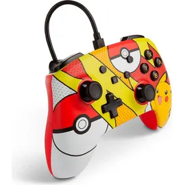 PowerA Pikachu Enhanced Wired Controller Rot Nintendo Switch