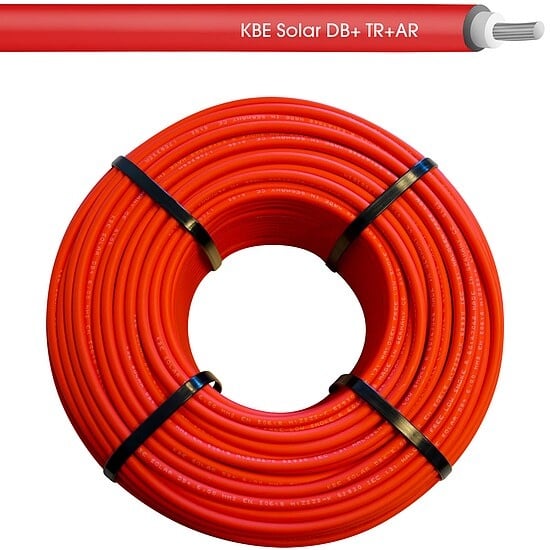 KBE Solarkabel DB+ 6 mm2 erdverlegbar - rot - Rolle je 100 m ** 1m/1,09 EUR (* 0% MwSt. gem. §12 Abs. 3 UstG)