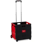 Relaxdays Einkaufstrolley rot 98 x 45,5 x 37 cm