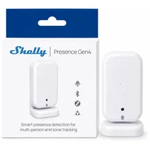 Shelly Presence Gen4, Präsenzsensor, mmWave, 10 Zonen, WLAN, Zigbee, Bluetooth, Matter, weiß