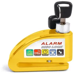 Bremsscheibenschloss Alarm passend für Kawasaki Ninja 650 / W 650 Tourtecs 110dB gelb