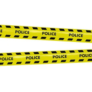 Boland Absperrband Polizei 15 x 7,5 cm Gelb-Schwarz