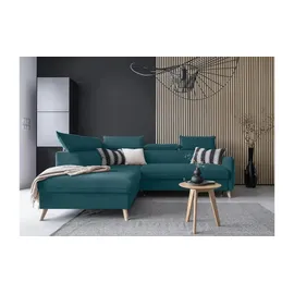 miuform Eckcouch Velours 2-Sitzer Türkis