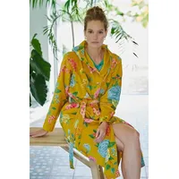 PiP Studio Bademantel Good Evening Bathrobe Yellow Xl Gelb 100% Cotton, terry velour, 3, Bademantel Damen und Herren Morgenmantel Frottee