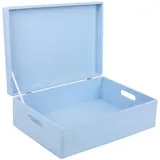 Creative Deco Holzkiste 40 x 30 x 14 cm 1-tlg. blau
