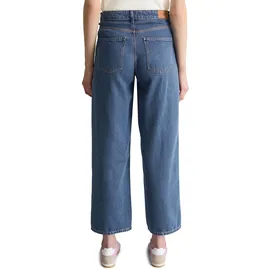 Marc O'Polo Weite Jeans MARC O'POLO DENIM "aus Lyocell-Mix ohne Stretch", Damen, Gr. 29, Länge 34, blau (medium blau), Obermaterial: 80% Lyocell, 20% Baumwolle, unifarben, knöchelfrei, Jeans