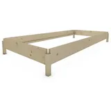 TUGA-Holztech Massivholzbett TUGA-Holztech Stapelbett Horst 90 cm x 200 cm 24 cm Fichte, Breite 70 80 90 100 120 Länge 140 160 190 200 210 220 H=24/34/44 cm 90 cm x 200 cm x 24 cm