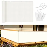 Sekey Balkonverkleidung 120 x 600 cm Anthrazit Polyester