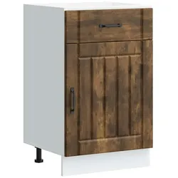 vidaXL Küchen-Unterschrank Lucca Räuchereiche Holzwerkstoff