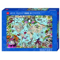 Heye Puzzle Map Art Quirky World (29913)