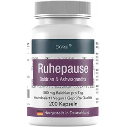 EXVital® Ruhepause Kapseln, mit Baldrian & Ashwagandha 144 g