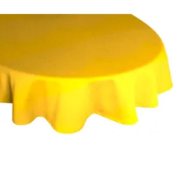 Tischdecke WIRTH "Westport" Gr. 1, gelb, B:190cm L:130cm, Polyester, Tischdecken, Made in Germany, Jacquard Dekostoff, Blatt-Design, Pflegeleicht
