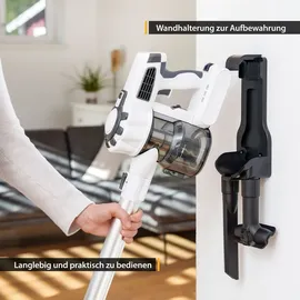 First Austria TZS First Austria Akku Staubsauger, Kabellos, 120 W, 2200 mAh, LED Beleuchtung, 2 Saugstufen, Handstaubsauger, Staubsauger, Beutellos, Grau | Grau