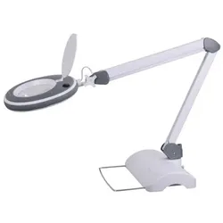 LED Lupenleuchte 821X, inkl. Tischstativ, 5 Dioptrien, grau