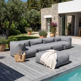 Oviala Modulares Ecksofa 5-Sitzer grau