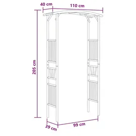 vidaXL Rosenbogen 110 x 40 x 205 cm Bambus