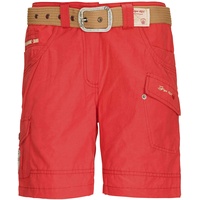 G.I.G.A. DX Damen Shorts Hira, Bermuda mit Gürtel, kurze Hose für Frauen mit praktischen Taschen, modern red, 40