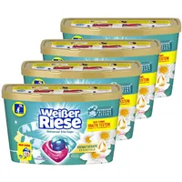 Weißer Riese Universal Trio-Caps Aromatherapie Essentials, 72 (4 x 18) Wäschen, Waschmittel mit Lotus & Mandelöl, Vollwaschmittel mit ätherischen Ölen und intensivem Frische-Effekt