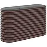 vidaXL Hochbeet Pulverbeschichteter Stahl 114x40x68 cm Braun 1094577