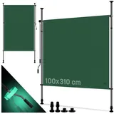 Kesser Windschutz Klemmmarkise 100 x 310 cm Dunkelgrün