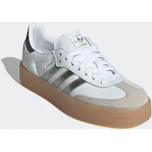 adidas SAMBA Damen Weiß/Silber Metallic 41 1/3
