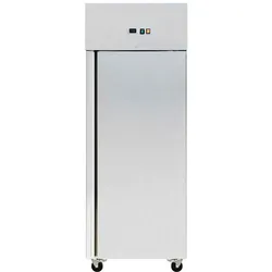 Professioneller Gefrierschrank Edelstahl GN2/1, 610L für Gastronomie. Vertikaler INOX-Schrank für Bar & Restaurant.
