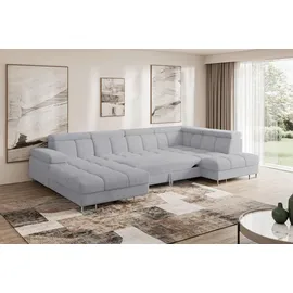 altdecor Ecksofa COMA U Cord 3-Sitzer Grau