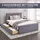 Homestyle4u Polsterbett 140 x 200 cm Grau