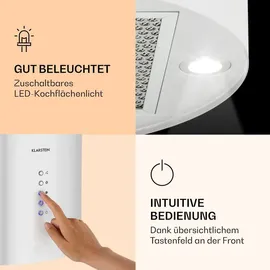 Klarstein Inselhaube 93 cm Weiß