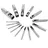 Wiltec Locheisen Satz 2-22 mm 15tlg (silber)