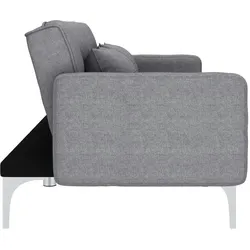 vidaXL Schlafsofa Hellgrau Stoff