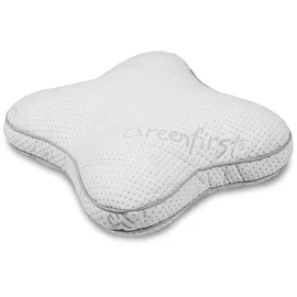 sleezzz Premium Gelschaum Kontur- und Bauchschläfer Kissen 54 x 45 x 12 cm Weiß