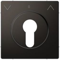 Merten  Zentralplatte für Rollladen-Tast-Rastschalter-Einsätze, System Design, Anthrazit