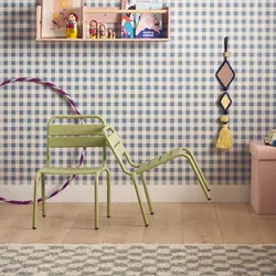2er-Set Kinderstühle aus Metall Hellgrün - sweeek