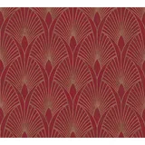 ascreation Vliestapete New Walls Art Deco 18 cm x 10 m 374274 Rot/Gold