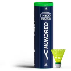 Hundred T 500 Nylon Federbälle – Langsam, 6 Stück Einheitsfarbe NO SIZE