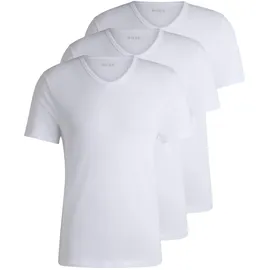 Boss Classic Kurzarm-v-ausschnitt-baselayer 3 Einheiten White S