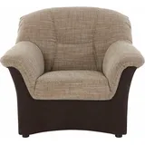 DOMO collection Sessel Sarafina Mikrofaser 102 x 83 x 81 cm Braun mit Federkern