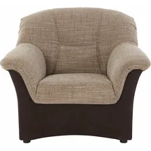 DOMO collection Sessel Sarafina Mikrofaser 102 x 83 x 81 cm Braun mit Federkern