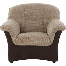 DOMO collection Sessel Sarafina Mikrofaser 102 x 83 x 81 cm Braun mit Federkern